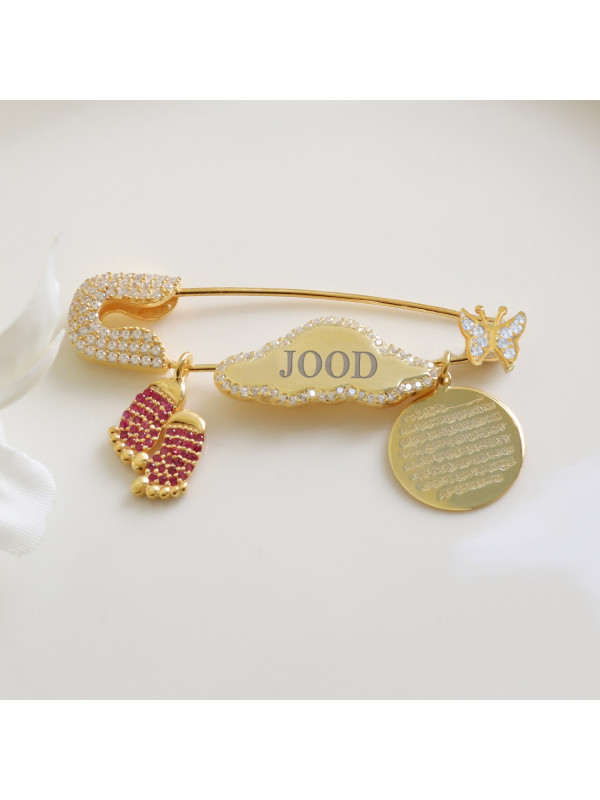 بروش فضة خالص بالكريستال  #914