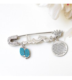 بروش فضة خالص بالكريستال  #521