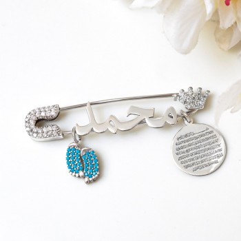 بروش فضة خالص بالكريستال  #521