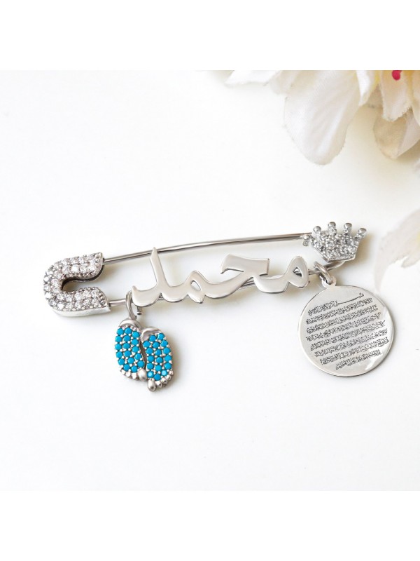 بروش فضة خالص بالكريستال  #521