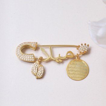 بروش فضة خالص بالكريستال  #952