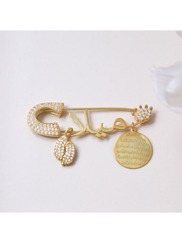 بروش فضة خالص بالكريستال  #952