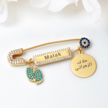 بروش فضة خالص بالكريستال  #1032