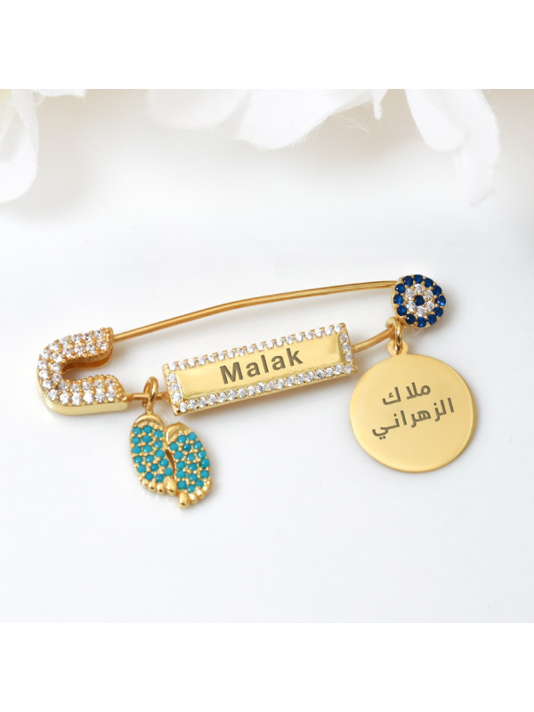 بروش فضة خالص بالكريستال  #1032