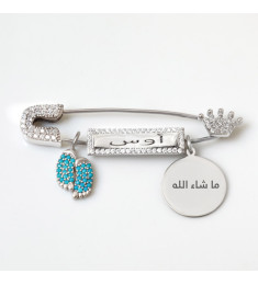 بروش فضة خالص بالكريستال  #712