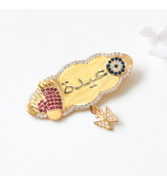 بروش فضة خالص بالكريستال  #1022