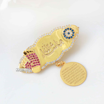 بروش فضة خالص بالكريستال  #536