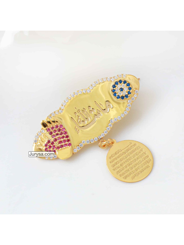 بروش فضة خالص بالكريستال  #536