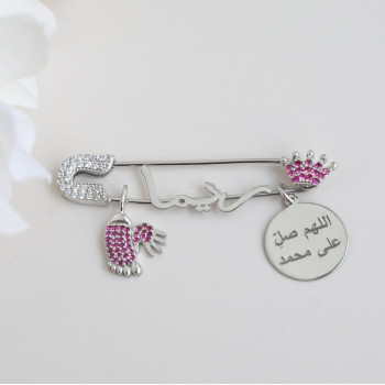 بروش فضة خالص بالكريستال  #906 