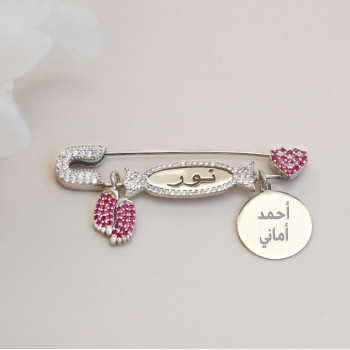 بروش فضة خالص بالكريستال  #926 