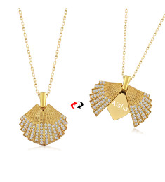 سلسال اطفال فضة خالص بالاسم مرصع بالكريستال #348