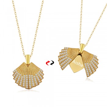 سلسال اطفال فضة خالص بالاسم مرصع بالكريستال #348 