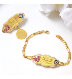 بروش واسوارة فضة خالص بالكريستال  #984