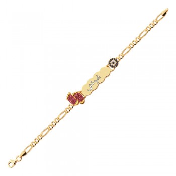 اسوراة يد ورجل فضة خالص بالكريستال  #530