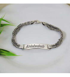 اسوارة رجال فضة خالص باسم #711