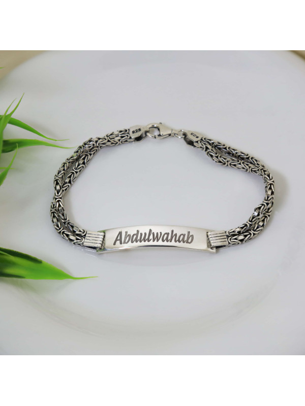 اسوارة رجال فضة خالص باسم #711