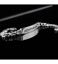 اسوارة رجال فضة خالص باسم #915