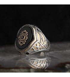  خاتم أونيكس فضة #990