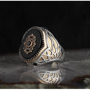  خاتم أونيكس فضة #990