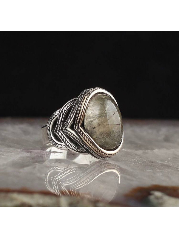  خاتم روتيل فضة #988