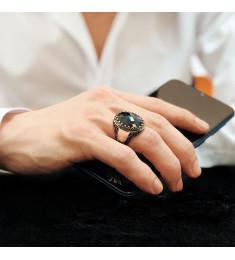  خاتم زركون فضة خالص بإسم #510