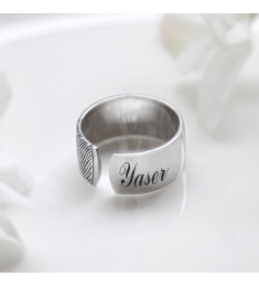 خاتم  فضة خالص بإسم  #953