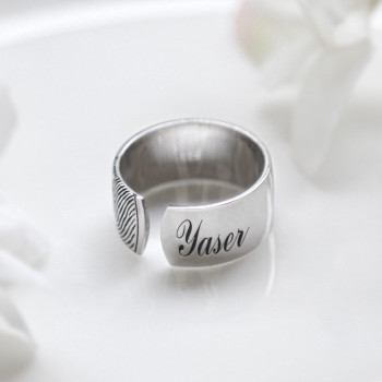خاتم  فضة خالص بإسم  #953