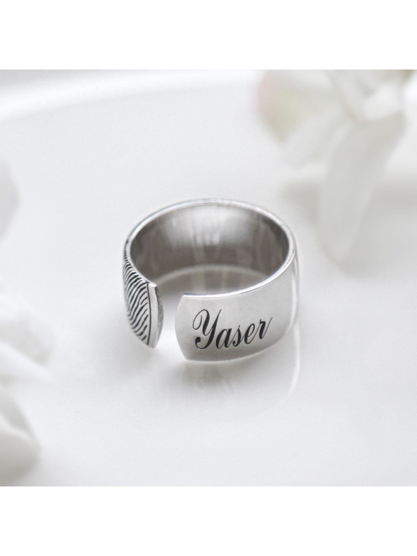 خاتم  فضة خالص بإسم  #953