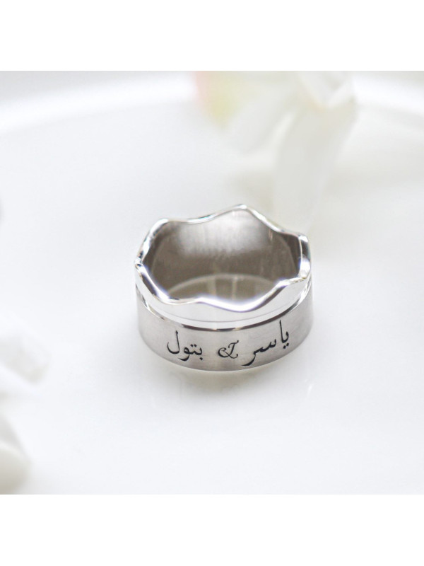 خاتم  فضة خالص بإسم  #516