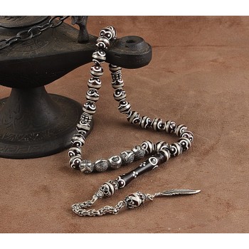 سبحه فضة خالص من حجر الكوكا  #463