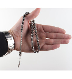 سبحه فضة خالص من حجر الكوكا  #463