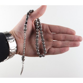 سبحه فضة خالص من حجر الكوكا  #463 