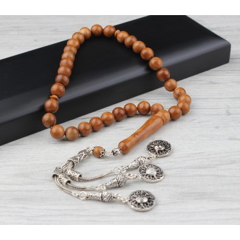 سبحه فضة خالص من حجر الكوكا  #460 