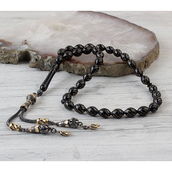 سبحه فضة خالص من حجر الكوكا  #455