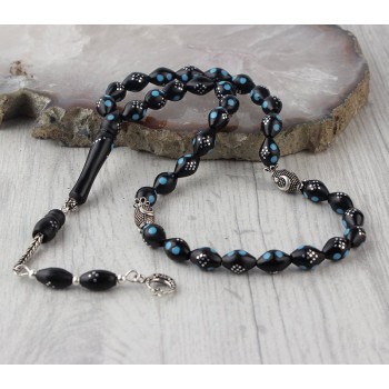 سبحه فضة خالص من حجر الكوكا  #453