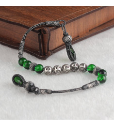 سبحه كهرمان فضة خالص بإسم   #328