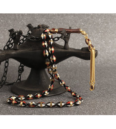 سبحه فضة خالص من حجر الكوكا  #437