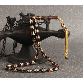 سبحه فضة خالص من حجر الكوكا  #437