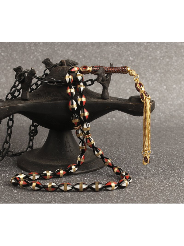 سبحه فضة خالص من حجر الكوكا  #437