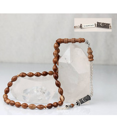 سبحه فضة خالص باسم من حجر الكوكا  #443