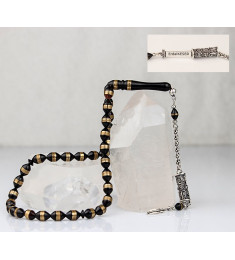 سبحه فضة خالص باسم مخفي من حجر الكوكا  #444