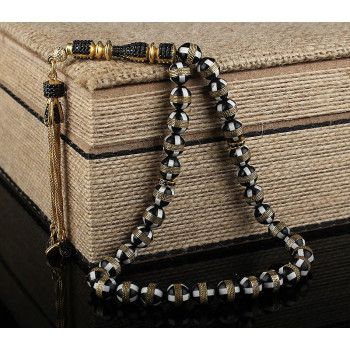 سبحه فضة خالص من حجر الكوكا  #441