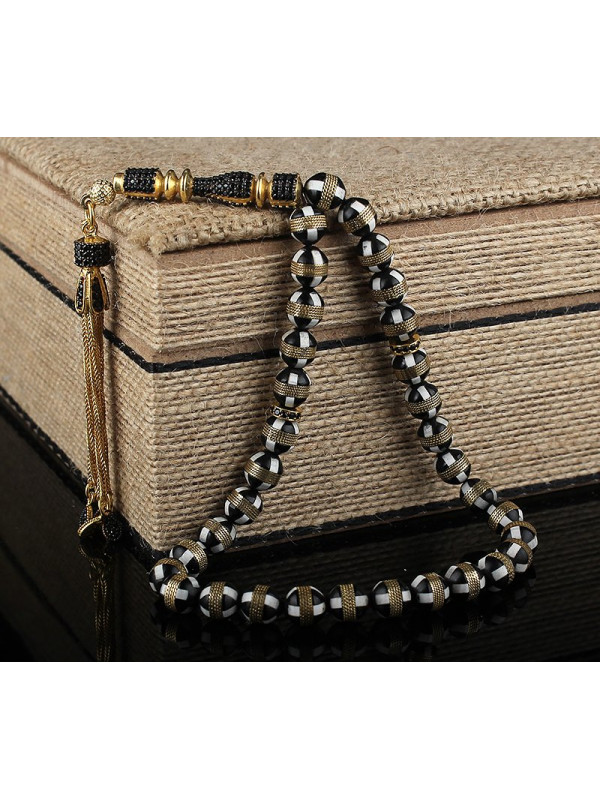 سبحه فضة خالص من حجر الكوكا  #441