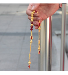 سبحه كهرمان فضة خالص بإسم   #327