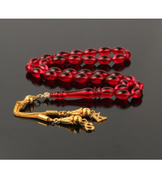 مسبحة كهرمان فضة خالص حرفين #368