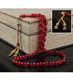 مسبحة كهرمان فضة خالص حرفين #368