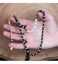 سبحه فضة خالص بإسم من حجر الكوكا  #323