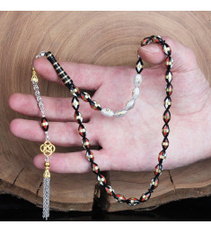 سبحه فضة خالص من حجر الكوكا  #438