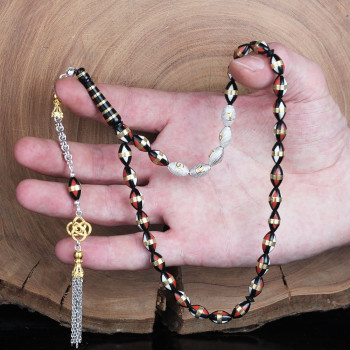 سبحه فضة خالص من حجر الكوكا  #438