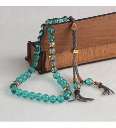 سبحه كهرمان فضة خالص بإسم  #330